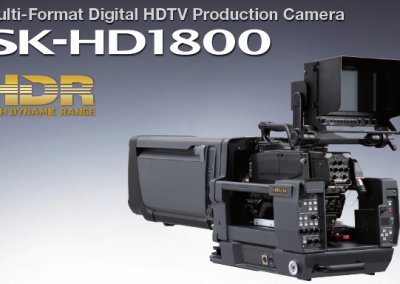 HDTV Broadcast, field and studio camera with HDR, up-sampled 4K SDI and video over IP.