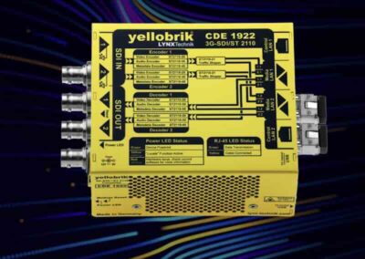 LYNX Technik AG linea yellobrik: convertitore bidirezionale CDE 1922 da 3G-SDI a ST 2110