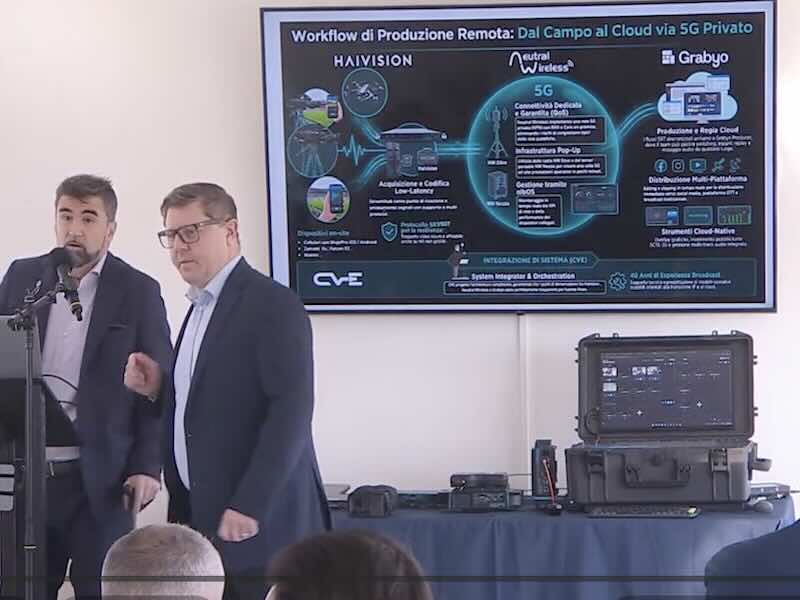 CVE Open House, Neutral Wireless, Haivision e Grabyo: “Produzione e remote production live su reti 5G private”.